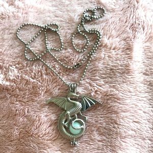 Silver dragon necklace
